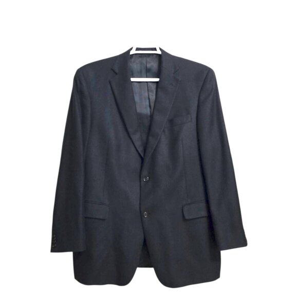 Hart Schaffner Marx Loro Piana Black 100% Cashmere Single Breasted Blazer Sz 44L - Picture 1 of 14